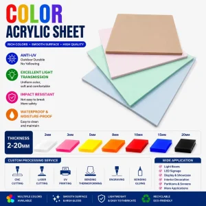 Opaque Color Acrylic Sheet Solid PMMA Board for Equipment Cover Partition Display Backboard Sign Base Panel OEM