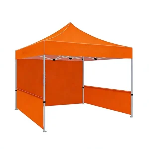 Orange Pop up Canopy Tent Portable Folding Event Shelter with Side Walls for Outdoor Advertising Exhibition