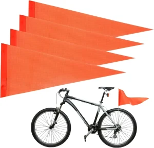 Orange Warning Whip Flag Mining Flag Polyester Fabric Traffic Safety Flag