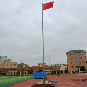 Outdoor 15m Remote Controlled Electric Motorized Stainless Steel Aluminum Round Flagpole with Waterproof and Durable Features
