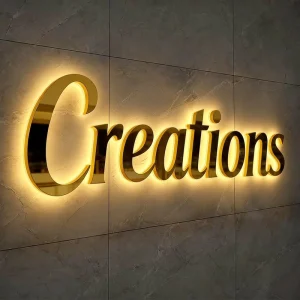Outdoor 3D Illuminated LED Acrylic Logo Signage Front Lit Backlit Mini Halo Light Up Letter Signager for Electronic Signs