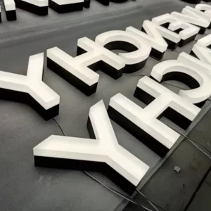 Outdoor 3D Illuminated LED Acrylic Logo Signage Front Lit Backlit Mini Halo Light Up Letter Signer For Electronic Signs