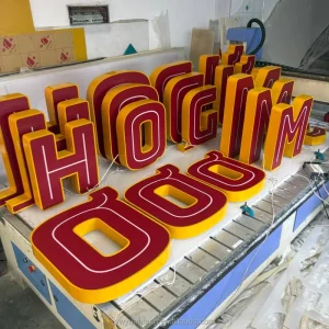 Outdoor 3D Illuminated Letter Signage Customized Acrylic LED Front Lit Channel Letter Custom Metal Letters
