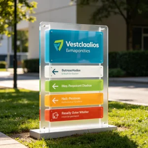 Outdoor Acrylic Information Signage Freestanding Scenic Area Introduction Stand Custom Size For Park & Community