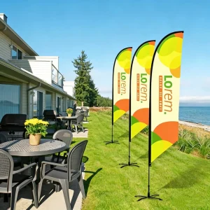 Outdoor Advertisement Print Rectangle Flag Custom Feather Pole Kit Custom Teardrop Shaped with Festival logo Custom Feather Flag
