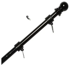 Outdoor Advertising 5ft & 6ft Retractable Metal Flagpole Wall Hanging Angle Set with Base Digital Printing