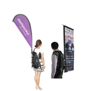 Outdoor Advertising Backpack Flying X L Frame Banner Custom Art Beach Flag Pole Backpack X Banner