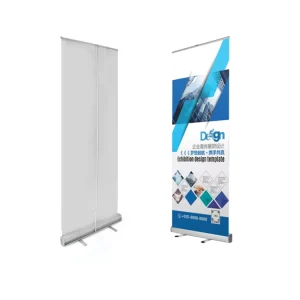Outdoor Advertising Banner Custom Promotional Business Aluminum Frame Roll Up Display Stand Banner with Logo