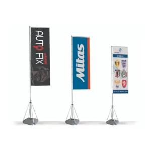 Outdoor Advertising Beach Flag Nobori Banner 5m 7m Size Giant Flag with Aluminum Flagpole Water Base Digital Printed Custom Size