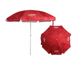Outdoor Advertising Cafe Umbrella Custom Logo Printed Branded Market Parasol Beach Umbrellas
