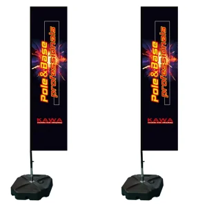 Outdoor Advertising Custom Teardrop Double Sided Rectangle Promotional Digitally Printed Polyester Flags Waterproof Durable Flag
