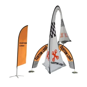 Outdoor Advertising Display Durable Custom Logo Printing Pennant Eco-Friendly Arch Sports Competition Start Finish Line Race