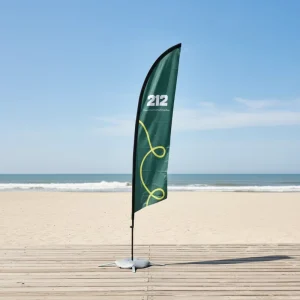 Outdoor Advertising Exhibitions Custom Logo Double Sided Sublimation Printed Flying Teardrop Beach Pennant Waterproof