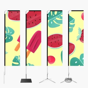 Outdoor Advertising Feather Flag with Sturdy Flag Pole Kit