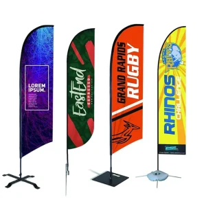 Outdoor Advertising Flying Beach Feather Flag Banner Custom Beach Flag Kit With Printing for Promotion Activities