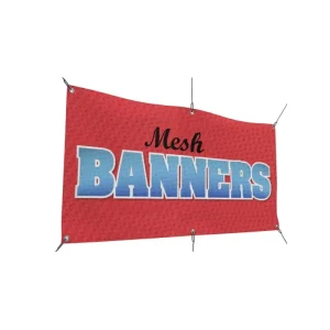 Outdoor Advertising Mesh Windproof Banner Fabric Printing Perforated Banner Full Color CMYK Fence Mesh