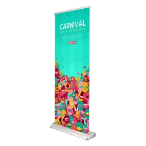 Outdoor Advertising Scrolling Pull up Display Stand Heavy Duty Wide Base 2m Digital Retractable Aluminum Roll up Banner
