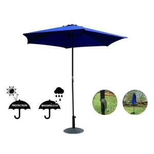 Outdoor Advertising Solar Sun Shade Beach Windproof Customized Brand Logo Beach Umbrella Parasol with Stand