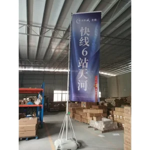 Outdoor Banner Advertising Display Water Injection 5M 7M Telescopic Giant Waterbase Flagpole Rectangle Square Flag