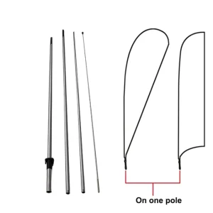Outdoor Beach Flag Carbon Composite Flagpole Bases With Axletree