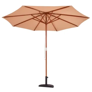 Outdoor Beach Hotel Swimming Pool Garden Wood Beach Umbrella Parasol With Tilt and Crank