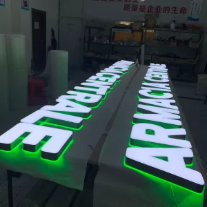 Outdoor Business Logo 3D Acrylic Channel LED Letter Sign Board Shop Name Acrylic Illuminated Sign Board for Shop