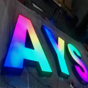Outdoor Colorful Letter Stainless Steel 12V Waterproof LED Strip Light Acrylic Panel Tobacco Shop Signage Luminous Letters