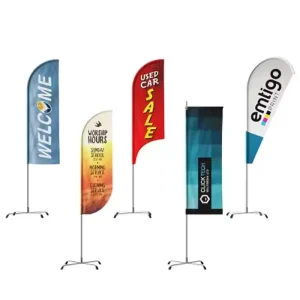Outdoor Commercial Teardrop Flag Feather Banner