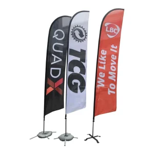 Outdoor Country Flag Wind Resistant Flying Beach Towel Fiberglass Pole Teardrop Feather Banner Flutter Blade Pennant Beach Flag