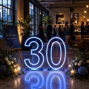 Outdoor Custom LED Neon Number Sign Waterproof IP65 Acrylic Neon Signage Numbers for Commercial Decoration