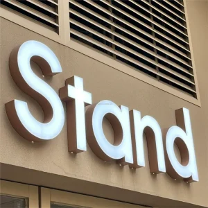Outdoor Decorative 3D Acrylic LED Board Borderless Luminous Character for Company Logo Park Store Luminous Letter Logo