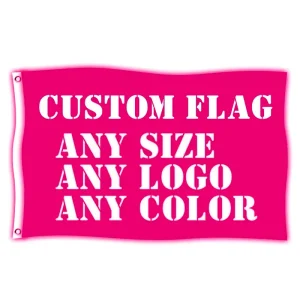 Outdoor Display Multiple Colour 3x5ft Polyester Flag Banners Double Sided Printed Custom Flags