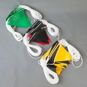 Outdoor Double Sided String PVC Reflective Road Traffic Security Bunting Traffic Pennant Flag Line for Warning Safety