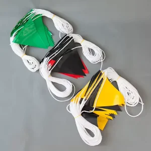 Outdoor Double-Sided String PVC Reflective Road Traffic Security Bunting Traffic Pennant Flag Line for Warning Safety
