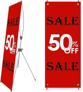 Outdoor Durable Advertising Banner Size 60 X 160 cm 80 X 180 cm X Stand Banner