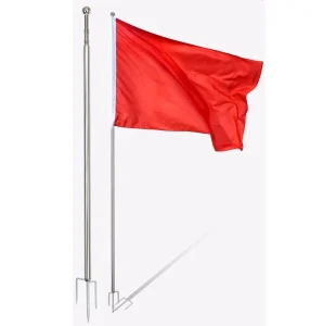 Outdoor Easy to Install Hight Quality Heavy Telescopic Flagpole with Spike Base