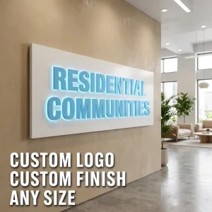 Outdoor Enseigne Lumineuse Custom 3D LED Illuminated Sign Business Logo Metal Acrylic Letters for Residential Communities