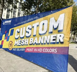Outdoor Events Sport Advertising Fence Large Polyester Mesh Banner