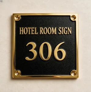 Outdoor Exterior Commercial Metal Signage Decorative Brass Plaque Durable Aluminum Memorial Wall Plaque