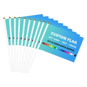 Outdoor Game Decorations Custom Printed Polyester Handheld Flags High Quality Handheld Flags Fan Cheering
