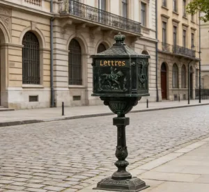 Outdoor Garden Furniture Cast Aluminum Standing Letter Box American Post Box for Outdoor Use