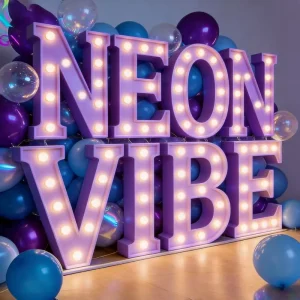 Outdoor Giant LED Light up Numbers Mr & Mrs Marquee Sign 4ft Metal Big Letter for Wedding Event Parties Anniversary Celebrations