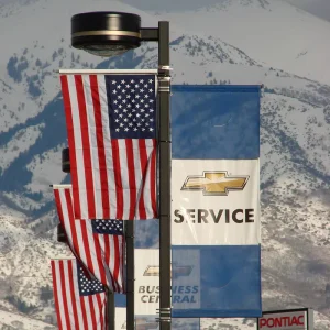 Outdoor Hanging Flags and Banner Light Pole Flag Large Custom Street Road Light Lamp Pole Flag Sign