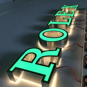 Outdoor Illuminated Letter Sign Wall Mounted 3D LED Letters Rust-Proof Business Sign Acrylic Channel Letter