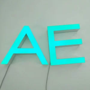 Outdoor Indoor 3D Small Stainless Steel LED Luminous Advertising Display Wall Letters Arabic Letters