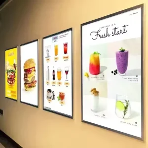Outdoor Indoor Advertising Ultra thin Light Box Crystal LED Light Box A0 A4 LED Magnetic Lightbox