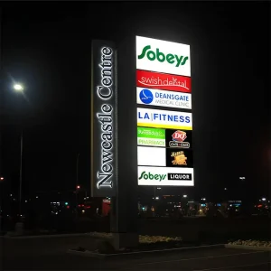 Outdoor Large Wayfinding Signage Shopping Mall Message Guidance Billboard Directional Pylon Sign