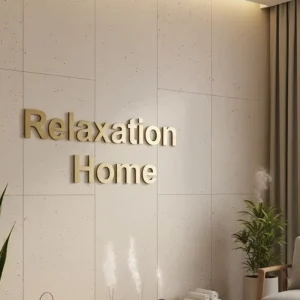 Outdoor Letters Gold Stainless Steel 3D Brushed Acrylic Office Wall Decoration 3D PVC Letters Brushed Flat Letters