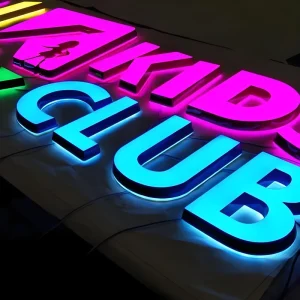Outdoor Luminous LED Strip Mini Sign Illuminated Backlit Sign for Hospital Schools Advertising Decoration