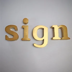 Outdoor Metal Alphabet Letters Logo Decorative Laser Cutting Stainless Steel Brass Arabic Metal Wall Letters for Business Shop